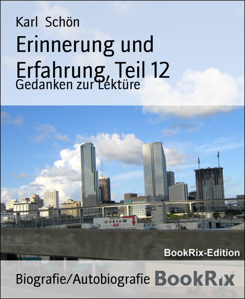Erinnerung und Erfahrung, Teil 12 als eBook Download von Karl Schön - Karl Schön