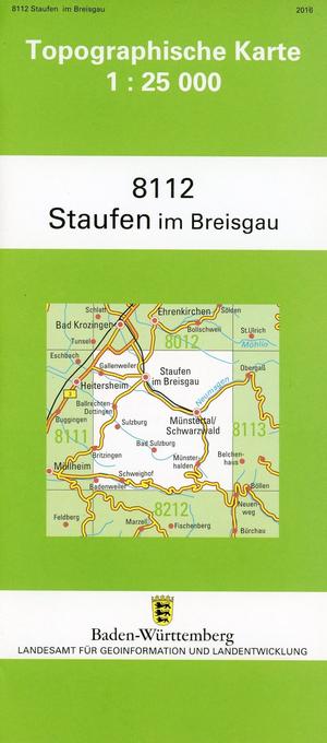 Topographische Karte Baden-Württemberg Staufen im Breisgau