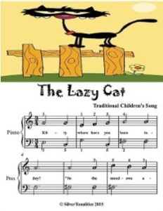 Lazy Cat - Easiest Piano Sheet Music Junior Edition als eBook Download von Silver Tonalities - Silver Tonalities