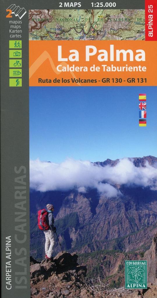 La Palma - Caldera Taburiente map&hiking guide