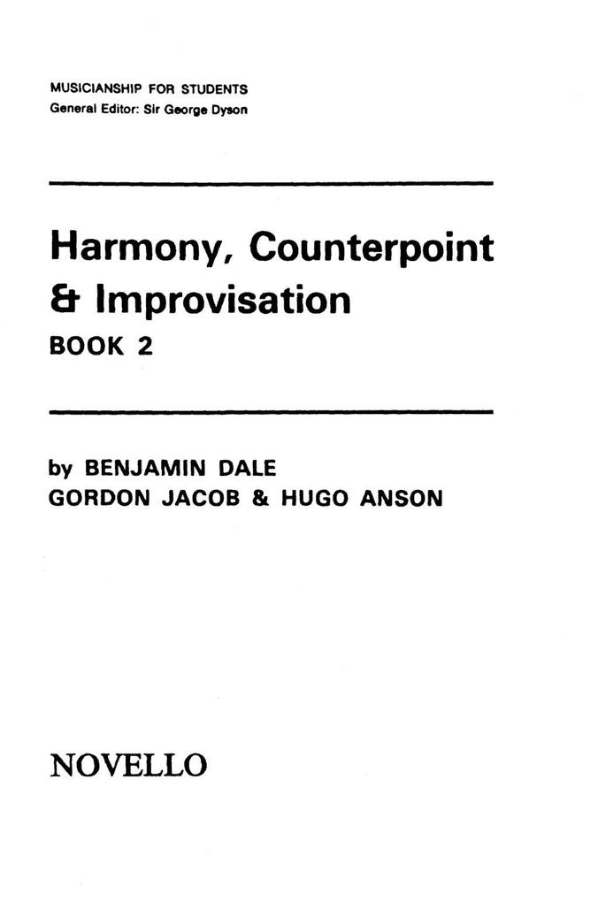 Harmony, Counterpoint & Improvisation Book 2