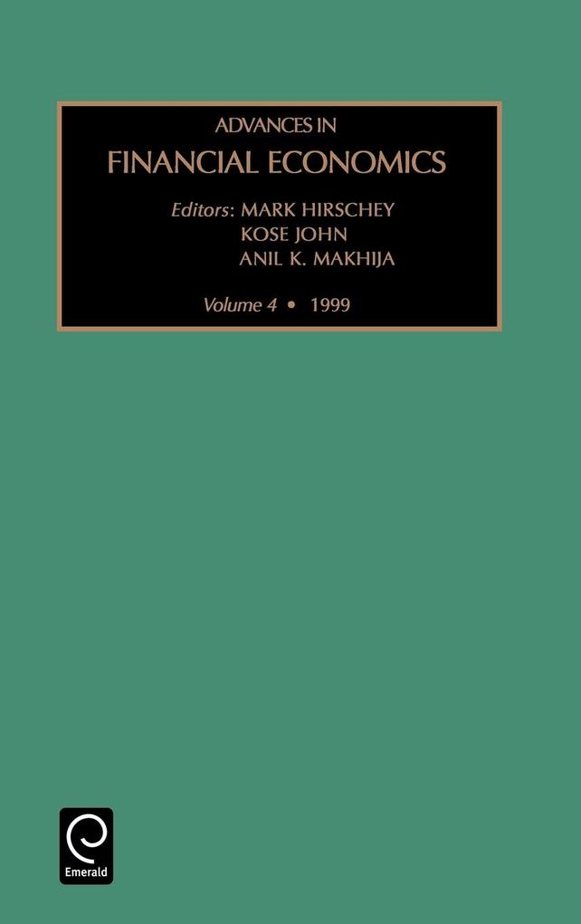 Advances in Financial Economics als Buch von Mark Hirschey, Kose John, Anil K. Makhija - Mark Hirschey, Kose John, Anil K. Makhija