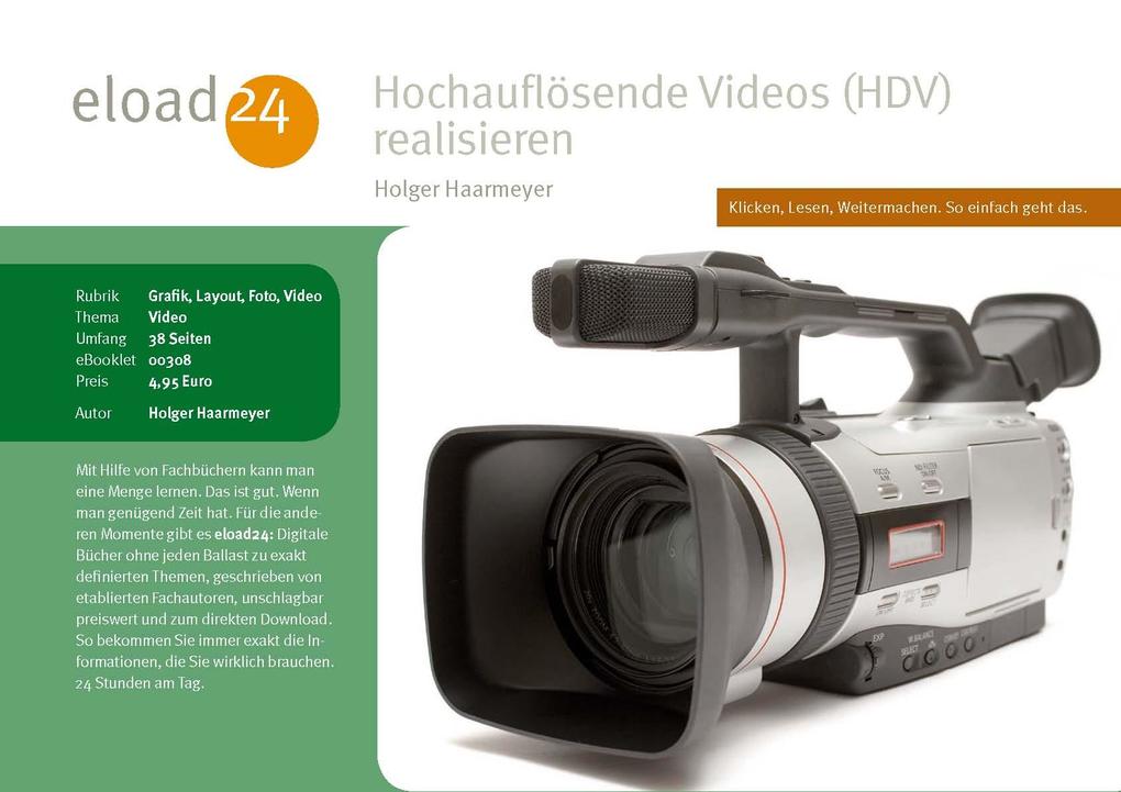 Hochauflösende Videos (HDV) realisieren als eBook Download von Holger Haarmeyer - Holger Haarmeyer