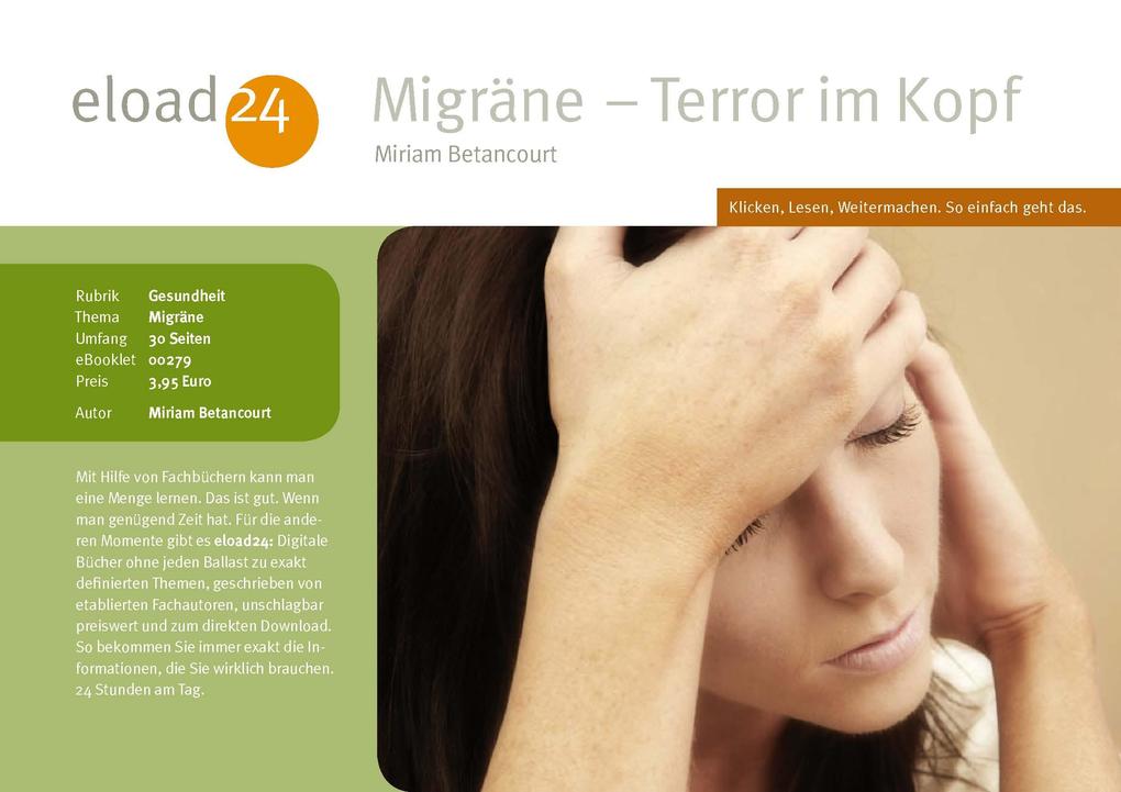 Migräne - Terror im Kopf als eBook Download von Miriam Betancourt - Miriam Betancourt