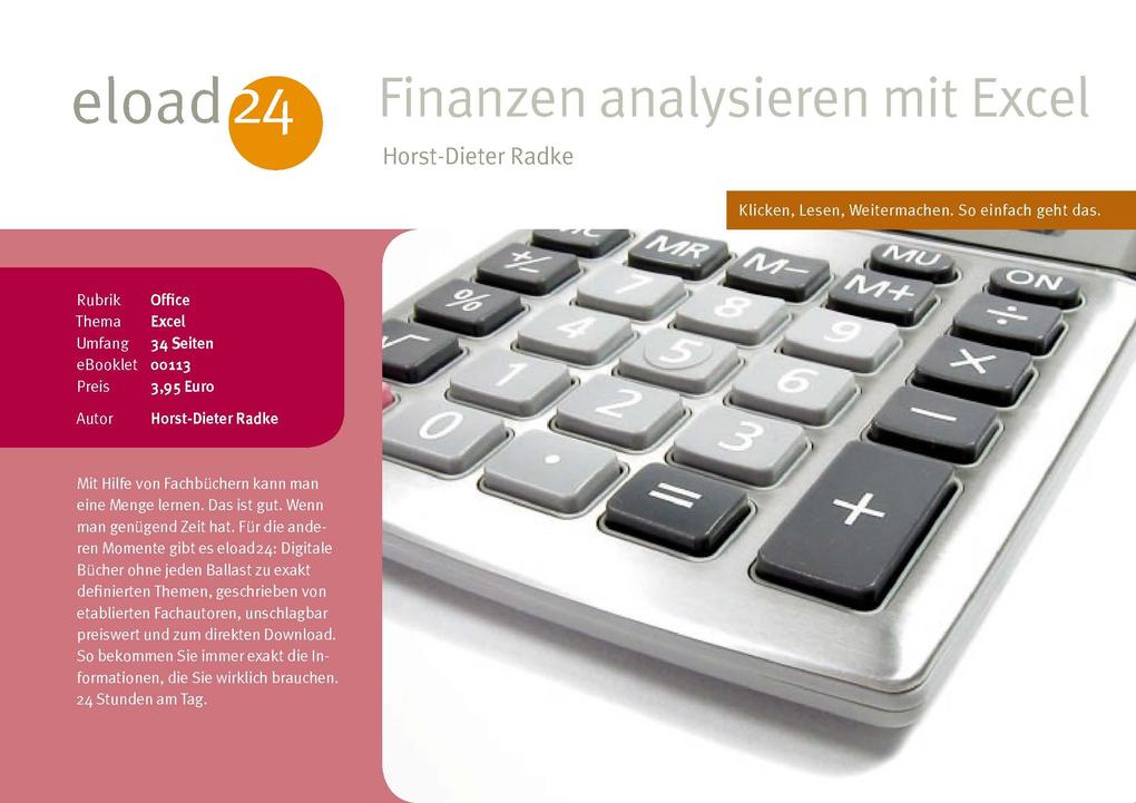 Finanzen analysieren mit Excel - Horst-Dieter Radke