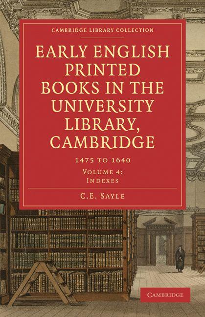 Early English Printed Books in the University Library Cambridge
