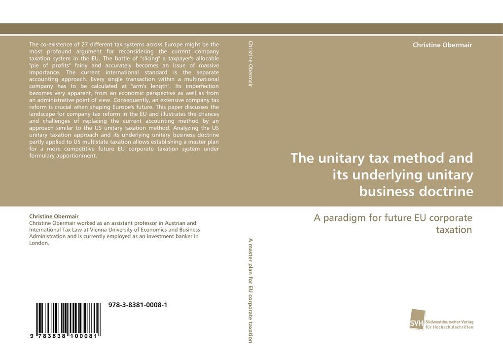 The unitary tax method and its underlying unitary business doctrine