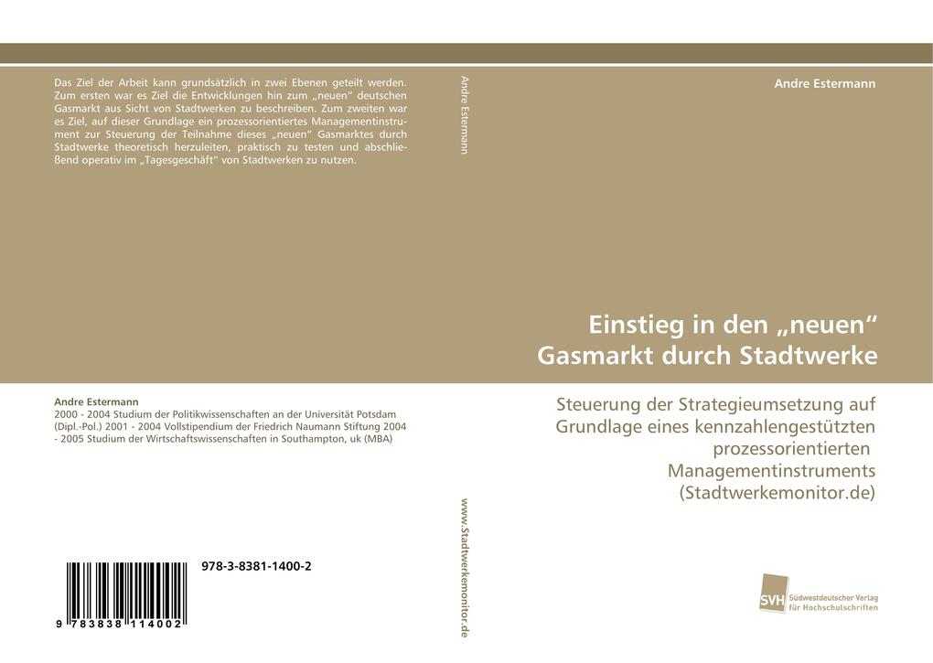 Einstieg in den 'neuen' Gasmarkt durch Stadtwerke