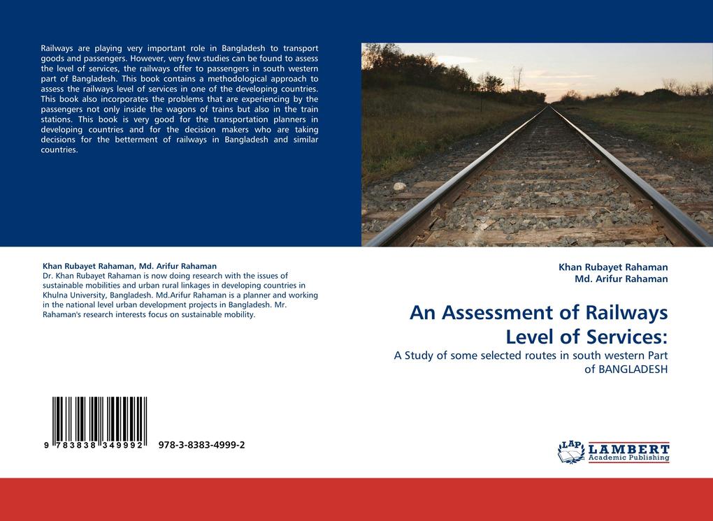 An Assessment of Railways Level of Services: als Buch von Khan Rubayet Rahaman, Md. Arifur - Khan Rubayet Rahaman, Md. Arifur