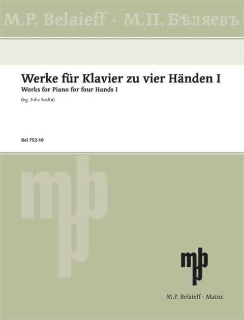 Leichte Klavierstücke zu vier Händen 1