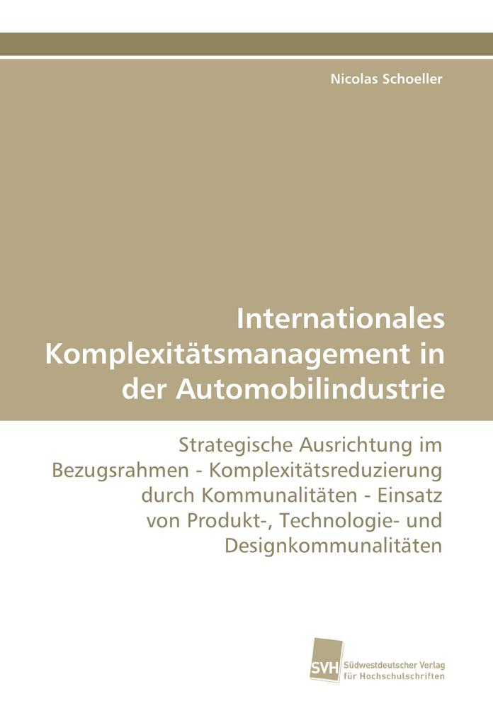 Internationales Komplexitätsmanagement in der Automobilindustrie