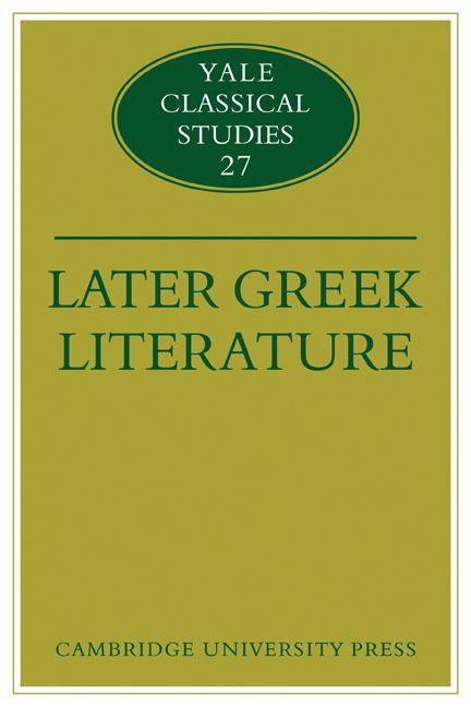 Later Greek Literature