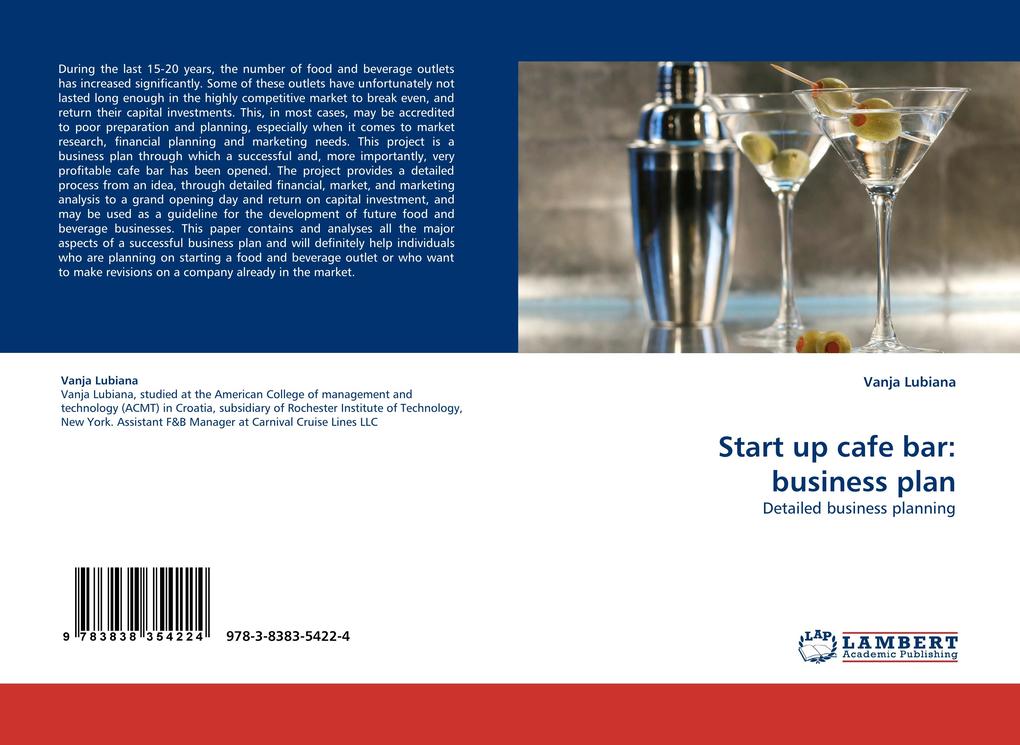 Start up cafe bar: business plan
