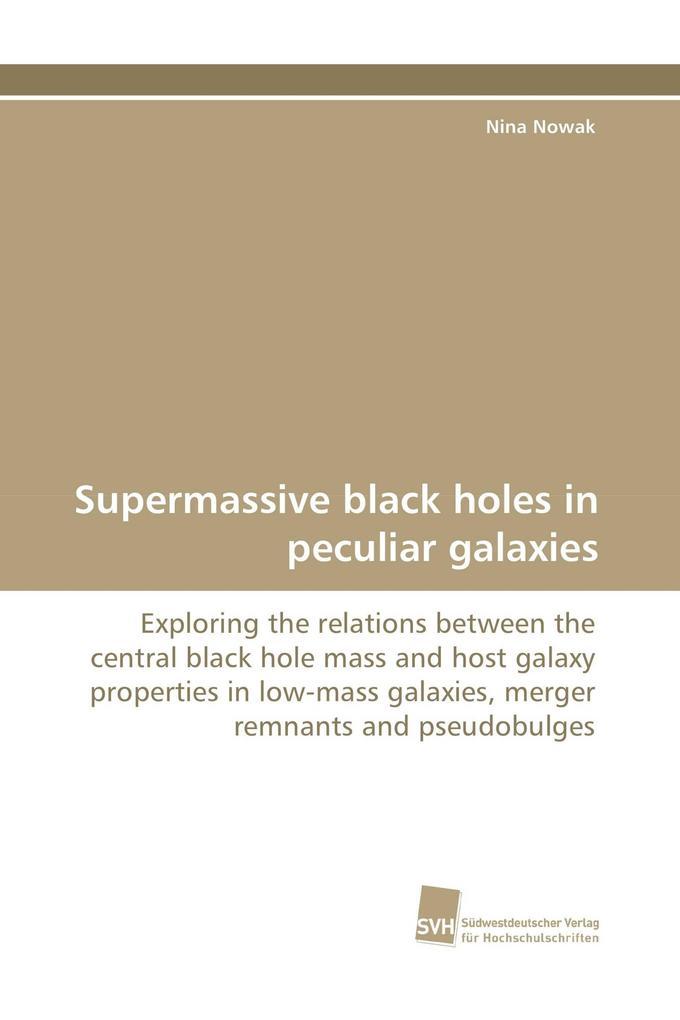 Supermassive black holes in peculiar galaxies