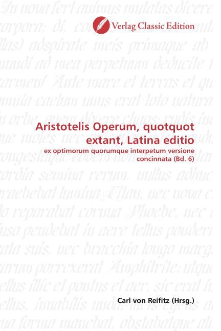 Aristotelis Operum quotquot extant Latina editio