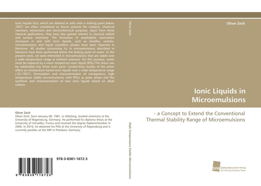 Ionic Liquids in Microemulsions