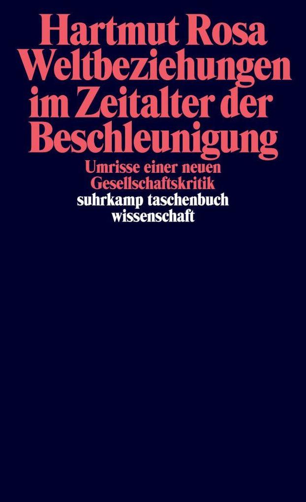 Suhrkamp Verlag Weltbeziehungen Im Zeitalter Der Beschleunigung