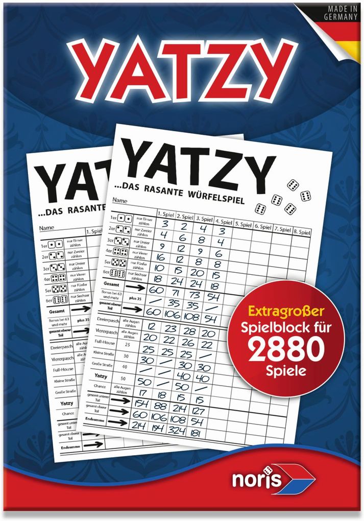 Knubbel Yatzy - extra großer Spielblock