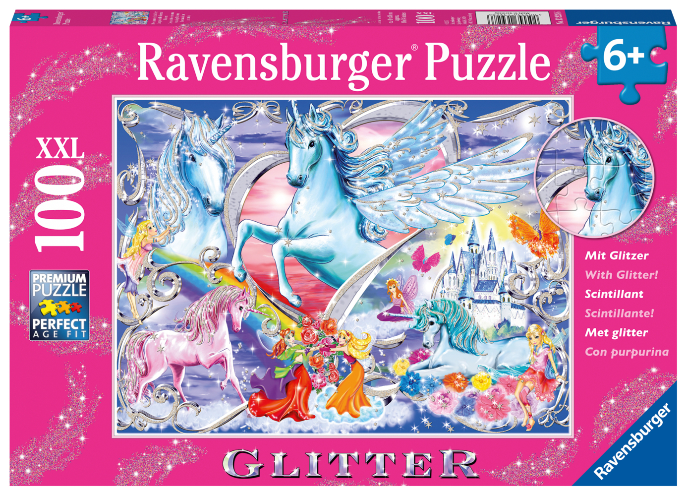 Image of Die schönsten Einhörner. Puzzle 100 Teile XXL