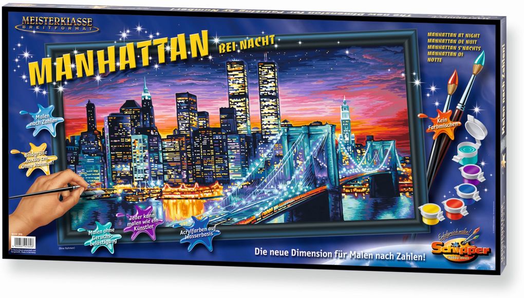 Schipper Malen-nach-Zahlen - Meisterklasse Breitformat - Manhattan bei Nacht
