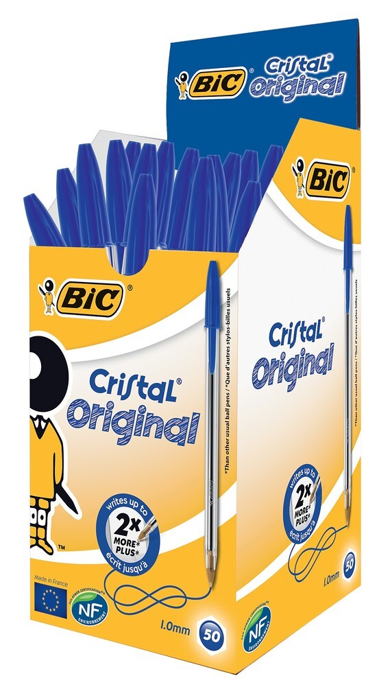 BIC Kugelschreiber Cristal Original Medium 0.4mm blau 50er Set