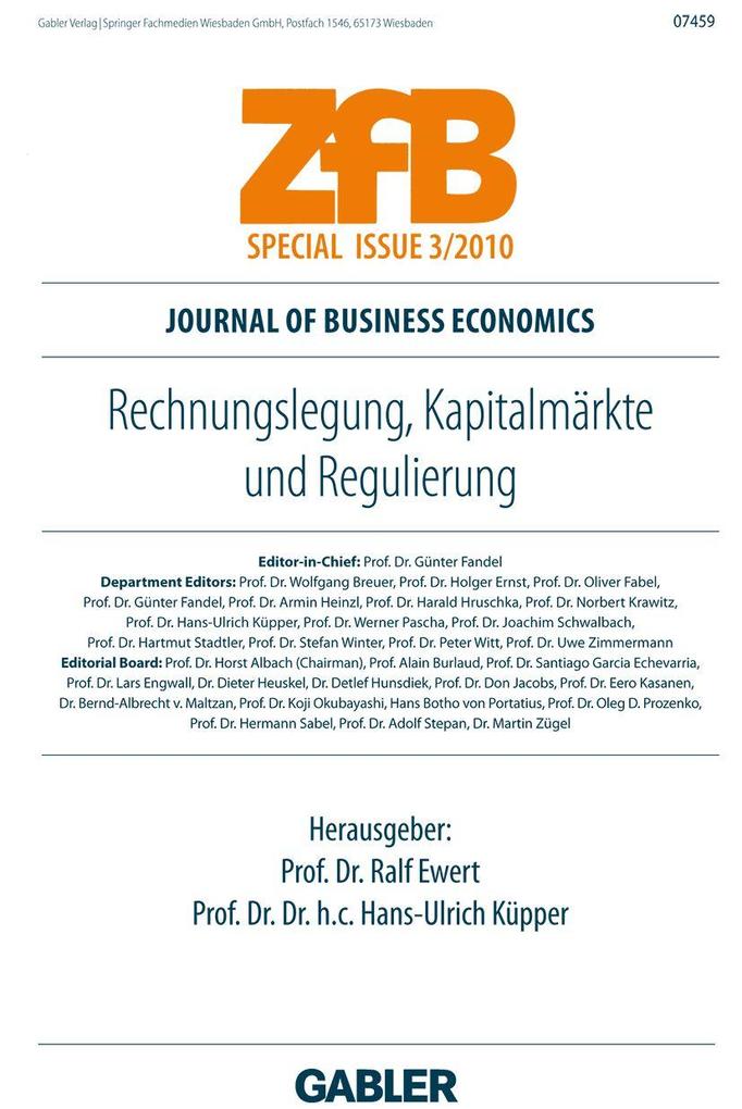 Rechnungslegung Kapitalmärkte und Regulierung