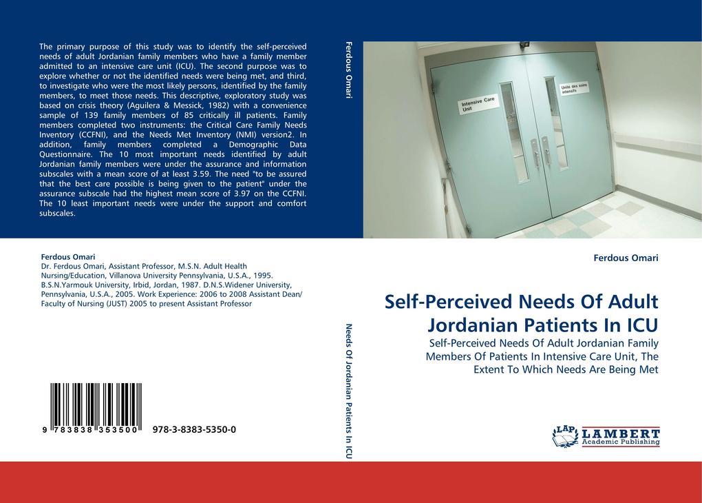 Self-Perceived Needs Of Adult Jordanian Patients In ICU
