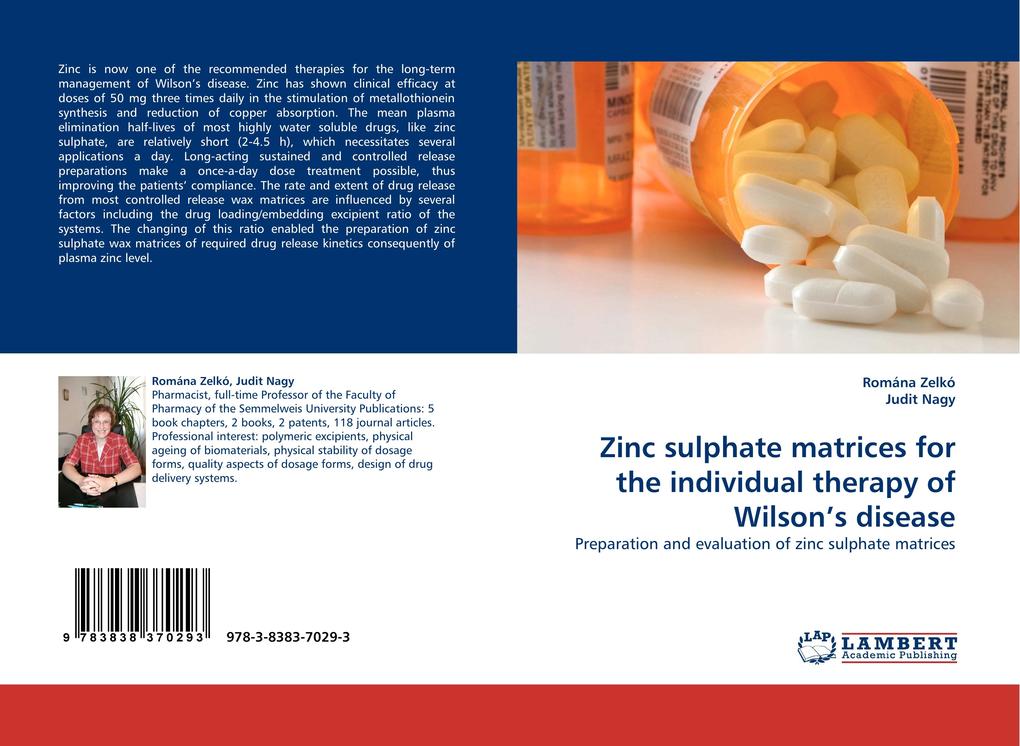 Zinc sulphate matrices for the individual therapy of Wilson's disease
