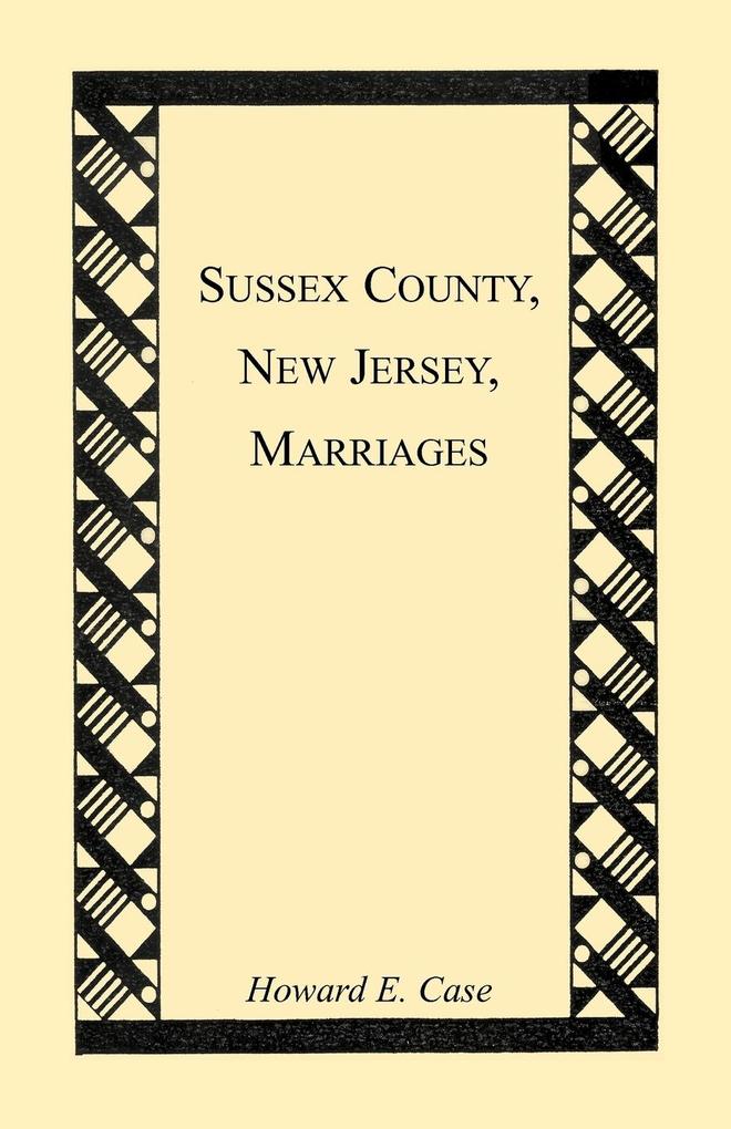 Sussex County New Jersey Marriages
