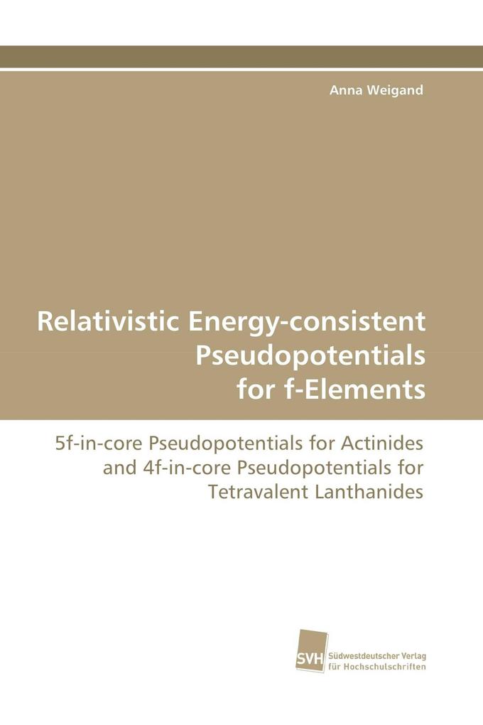Relativistic Energy-consistent Pseudopotentials for f-Elements