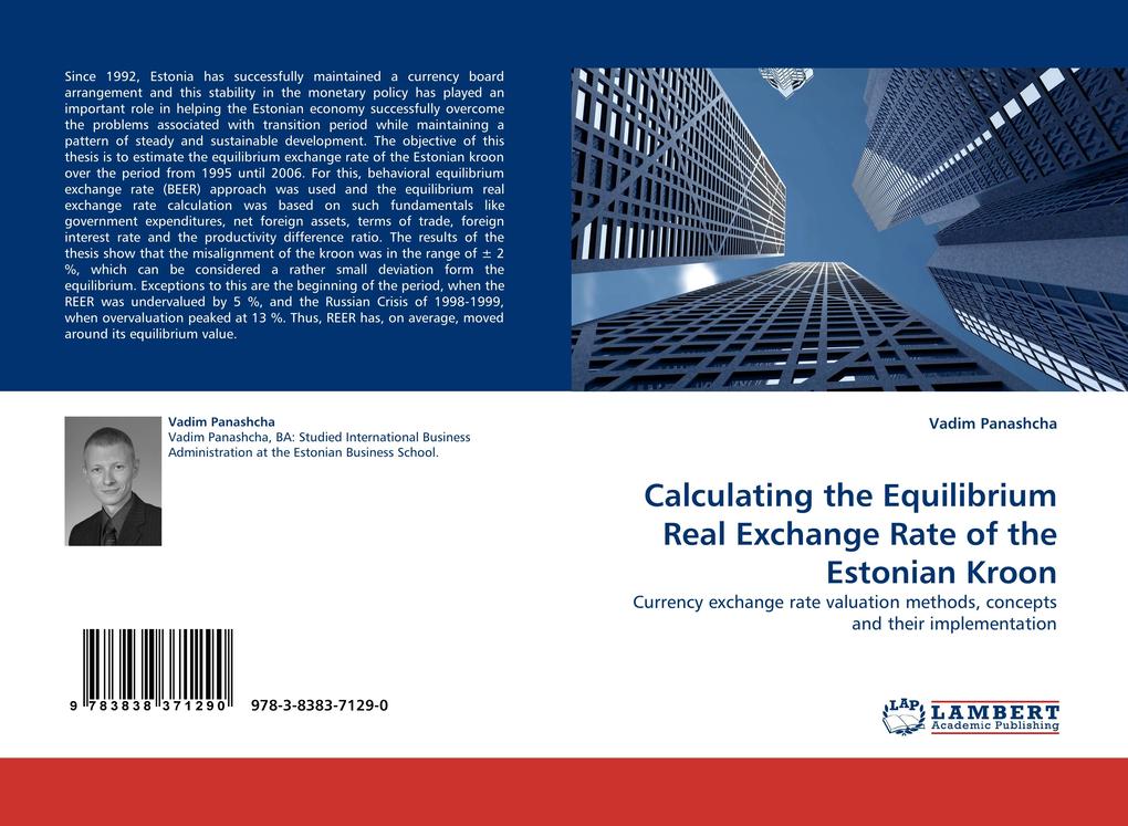 Calculating the Equilibrium Real Exchange Rate of the Estonian Kroon