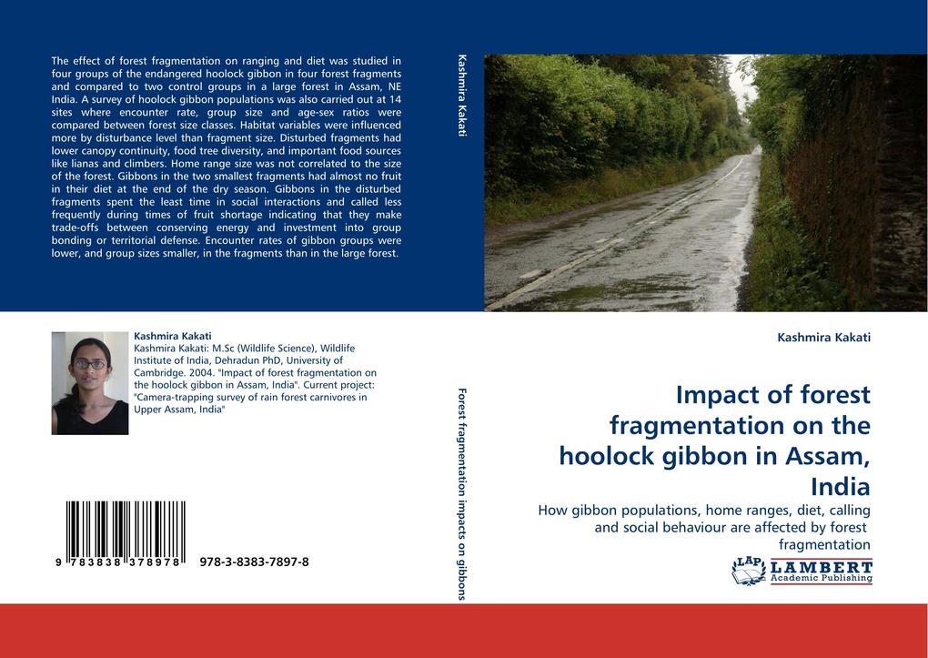 Impact of forest fragmentation on the hoolock gibbon in Assam India