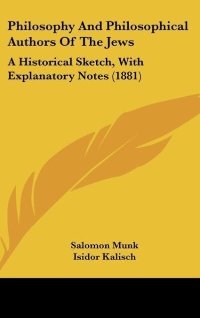 Philosophy And Philosophical Authors Of The Jews als Buch von Salomon Munk - Salomon Munk