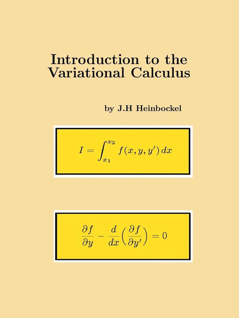 Introduction to the Variational Calculus