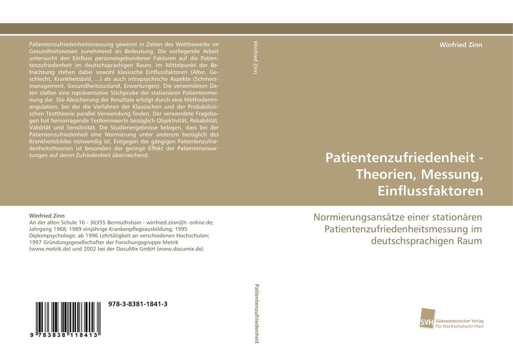 Patientenzufriedenheit - Theorien Messung Einflussfaktoren