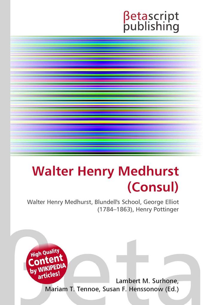 Walter Henry Medhurst (Consul)