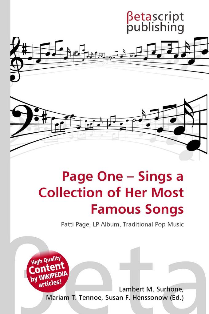 Page One - Sings a Collection of Her Most Famous Songs