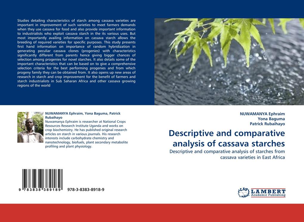 Descriptive and comparative analysis of cassava starches - NUWAMANYA Ephraim/ Yona Baguma/ Patrick Rubaihayo