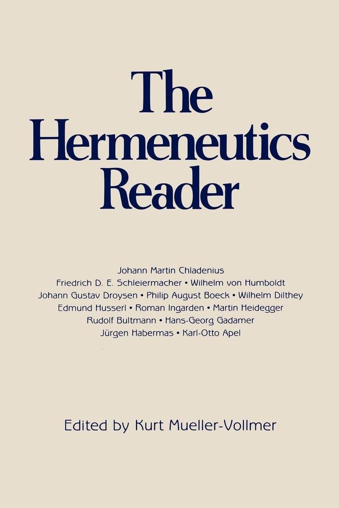 Hermeneutics Reader