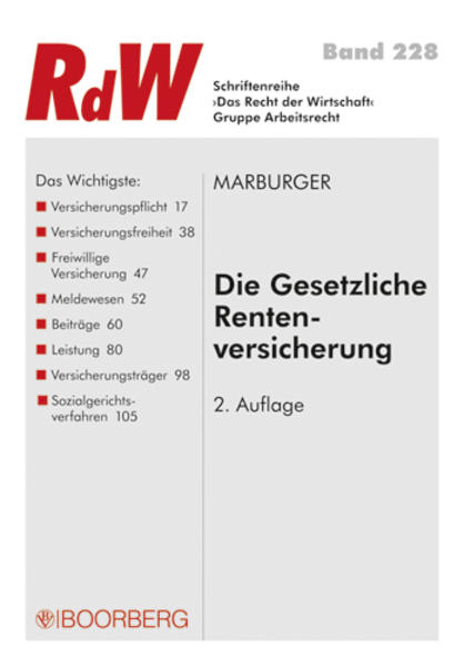 Gesetzliche Rentenversicherung als Buch von Horst Marburger - Horst Marburger