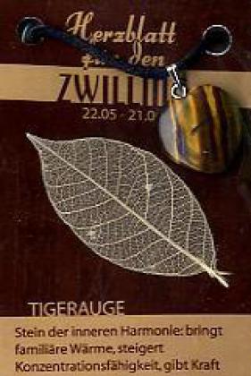 Tigerauge Herzblatt Glücksstein
