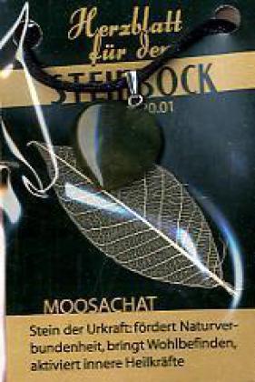 Moosachat Herzblatt Glücksstein
