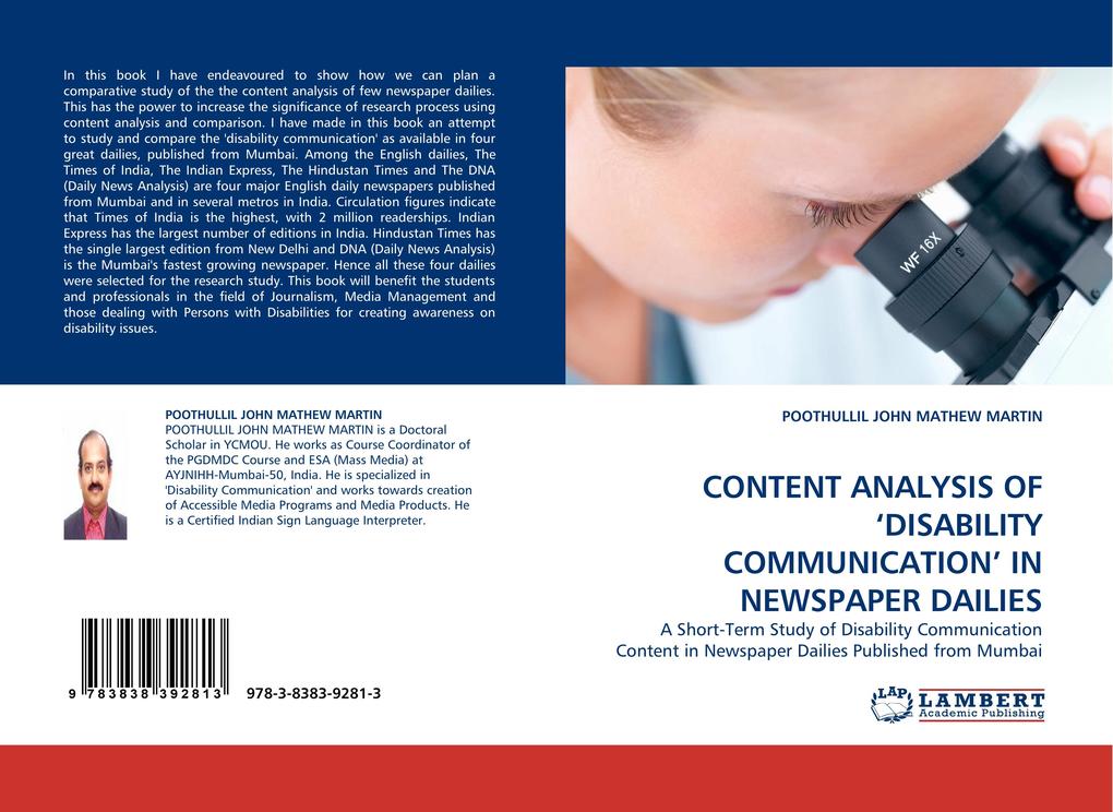 CONTENT ANALYSIS OF 'DISABILITY COMMUNICATION' IN NEWSPAPER DAILIES