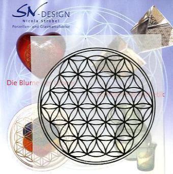Blume des Lebens 9 cm gold Aufkleber