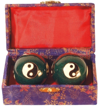 Qi Gong Kugel Yin-Yang grün 35 cm