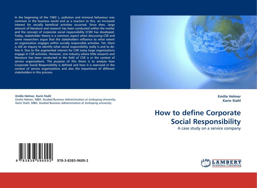 How to define Corporate Social Responsibility