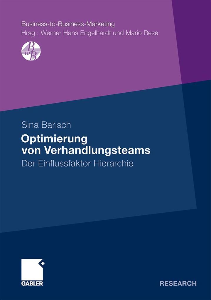 Optimierung von Verhandlungsteams - Sina Barisch