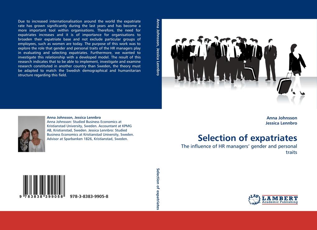 Selection of expatriates als Buch von Anna Johnsson, Jessica Lennbro - Anna Johnsson, Jessica Lennbro