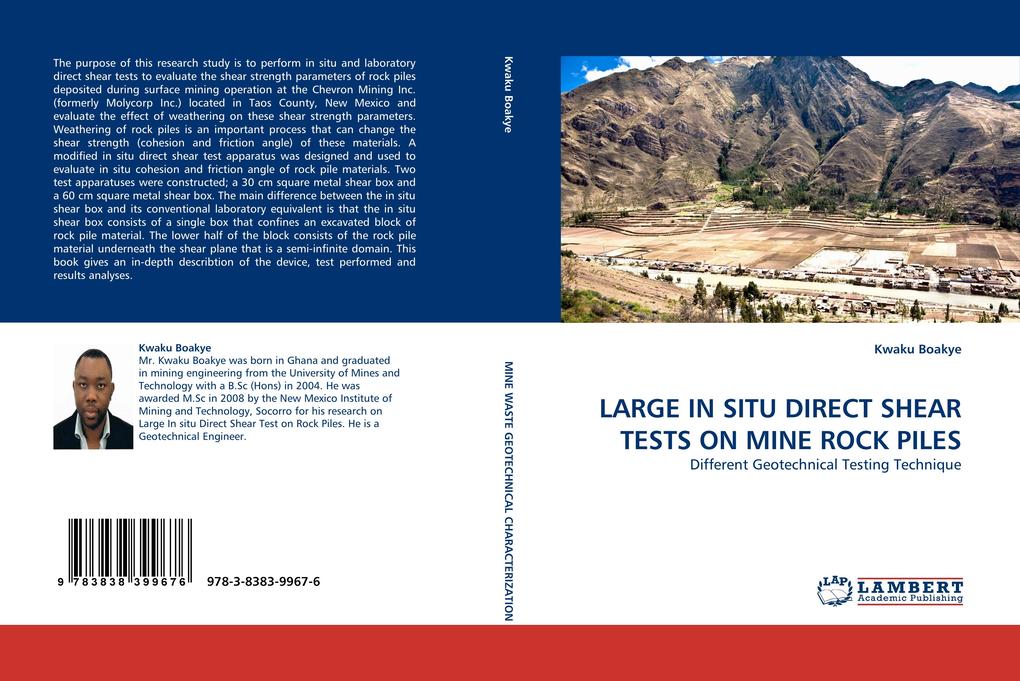 LARGE IN SITU DIRECT SHEAR TESTS ON MINE ROCK PILES