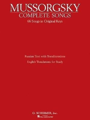 Complete Songs: Schirmer Library of Classics Volume 2018 Voice and Piano - Modest Mussorgsky